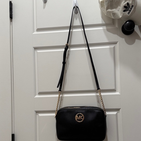 Michael Kors Black and Gold Crossbody Bag